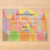 Invitations En Acrylique Whimsical Pastel Fairytale Castle Birthday (Recto)