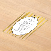 Invitations En Acrylique Whimsical Stripes Handwritten Painted Wedding  (Poser)