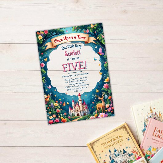 Invitations En Acrylique Whimsical Woodland Castle Fairytale Anniversaire d