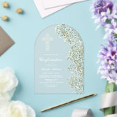 Invitations En Acrylique White Baby's Breath Arch Confirmation (Insitu (Mariage))
