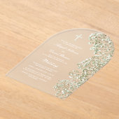 Invitations En Acrylique White Baby's Breath Arch Wedding (Poser)