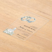 Invitations En Acrylique White church with ring Spanish Wedding (Poser)