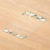 Invitations En Acrylique White Flowers, Cream Flowers, Boho, Birthday (Poser)