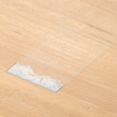 Invitations En Acrylique White Silver Agate Élégant Mariage moderne (Poser)