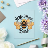 Invitations En Acrylique Wife. Mom. Boss (Insitu (Mariage))
