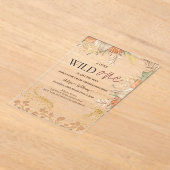 Invitations En Acrylique Wild One Baby shower fleur sauvage (Poser)