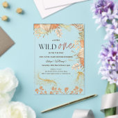 Invitations En Acrylique Wild One Baby shower fleur sauvage (Insitu (Mariage))