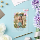 Invitations En Acrylique Wildflower Bow Graduation Photo (Insitu (Mariage))