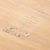 Invitations En Acrylique Wildflower Garden Wedding (Poser)