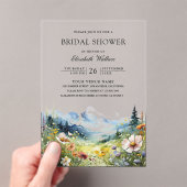 Invitations En Acrylique Wildflower Mountain Meadow Bridal Shower (In situ (ordinateur de poche))