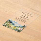 Invitations En Acrylique Wildflower Mountain Meadow Bridal Shower (Poser)