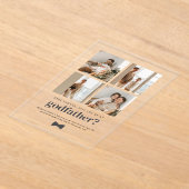 Invitations En Acrylique Will You Be My Godfather 4 Photo Proposal Card (Poser)