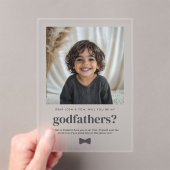 Invitations En Acrylique Will You Be My Godfathers Photo Proposal (In situ (ordinateur de poche))