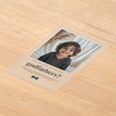 Invitations En Acrylique Will You Be My Godfathers Photo Proposal (Poser)