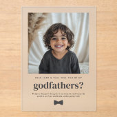 Invitations En Acrylique Will You Be My Godfathers Photo Proposal (Recto)