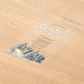 Invitations En Acrylique Winter Landscape Trees Deer Christmas Company (Poser)