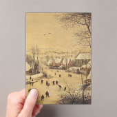 Invitations En Acrylique Winter landscape with bird trap by Pieter Brueghel (In situ (ordinateur de poche))