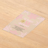 Invitations En Acrylique Winter Onederland Pink Gold Snowflake 1er annivers (Poser)