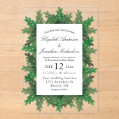 Invitations En Acrylique Winter Tree Branches Wedding (Recto)
