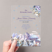 Invitations En Acrylique Winter Wonderland Fairytale Quinceañera (In situ (ordinateur de poche))