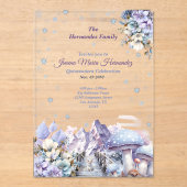 Invitations En Acrylique Winter Wonderland Fairytale Quinceañera (Recto)