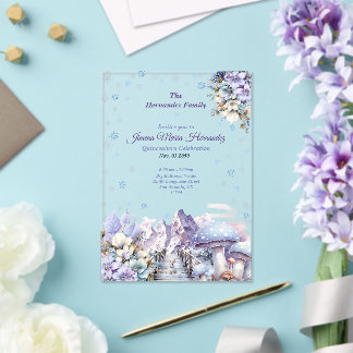 Invitations En Acrylique Winter Wonderland Fairytale Quinceañera
