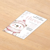 Invitations En Acrylique Winter Wonderland White Bear Acrylique Anniversair (Poser)