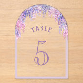 Invitations En Acrylique Wisteria Arch First Communion Acrylique Numéro de  (Recto)