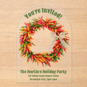 Invitations En Acrylique Wreath du sud-ouest du Chili personnalisée (Recto)