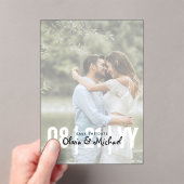 Invitations En Acrylique Zazzle mariage acrylique Enregistrer la date photo (In situ (ordinateur de poche))