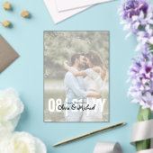 Invitations En Acrylique Zazzle mariage acrylique Enregistrer la date photo (Insitu (Mariage))