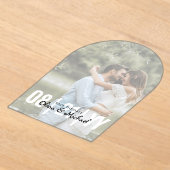 Invitations En Acrylique Zazzle mariage acrylique Enregistrer la date photo (Poser)