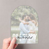 Invitations En Acrylique Zazzle mariage acrylique Enregistrer la date photo (In situ (ordinateur de poche))