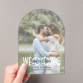 Invitations En Acrylique Zazzle mariage acrylique Enregistrer la date photo (In situ (ordinateur de poche))