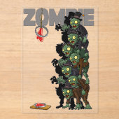 Invitations En Acrylique zombies (Recto)