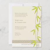 Invitations en bambou de mariage de conception (Devant)
