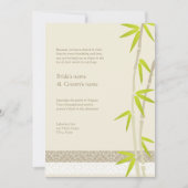 Invitations en bambou de mariage de conception (Devant)