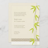 Invitations en bambou de mariage de conception (Devant / Derrière)