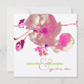 Invitations en bois de chien/rose/mauve/mariage (Devant)