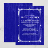 Invitations en bois de Fête de la mariée de grange (Devant / Derrière)