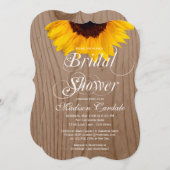 Invitations en bois de Fête de la mariée de grange (Devant / Derrière)