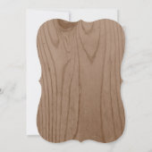 Invitations en bois de Fête de la mariée de grange (Dos)