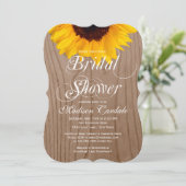 Invitations en bois de Fête de la mariée de grange (Debout devant)