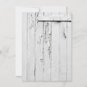 Invitations en bois de Fête de la mariée de maçon (Dos)