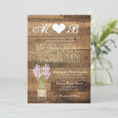 Invitations en bois de mariage de grange de (Debout devant)