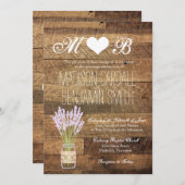 Invitations en bois de mariage de grange de (Devant / Derrière)