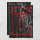 Invitations en bois de mariage de grange rustique (Devant / Derrière)