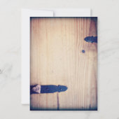 Invitations en bois de mariage de verrou de grange (Dos)