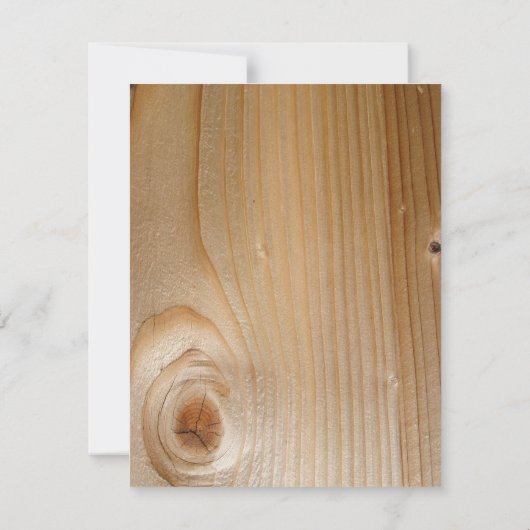 Invitations en bois de mariage - pin (Dos)