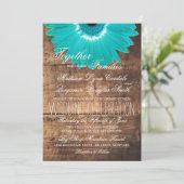 Invitations en bois rustiques de mariage de (Debout devant)